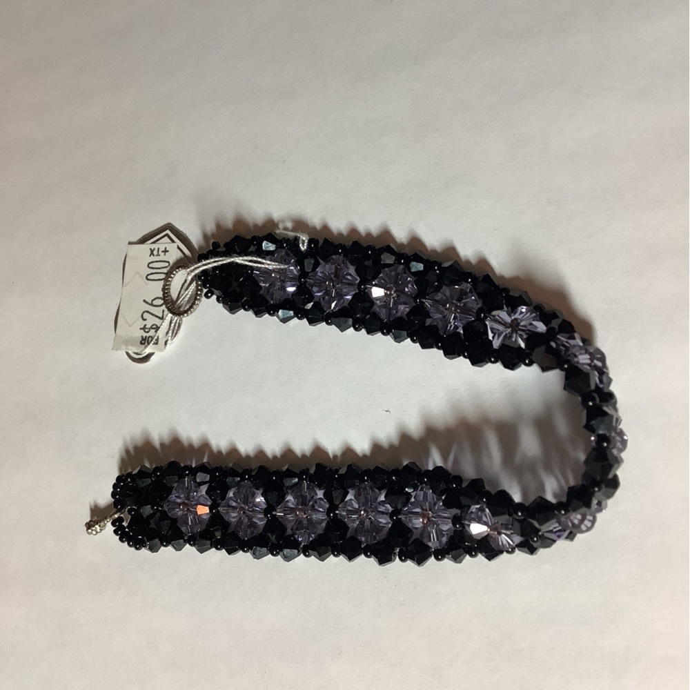Artisan-crafted Woven Crystal Bracelet